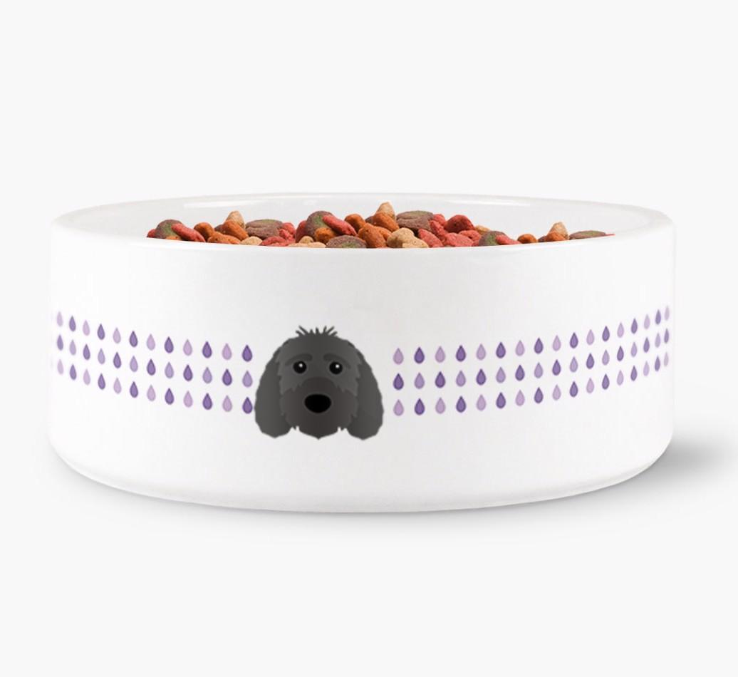 'Droplets' - Personalized Water Bowl for your {breedFullName}