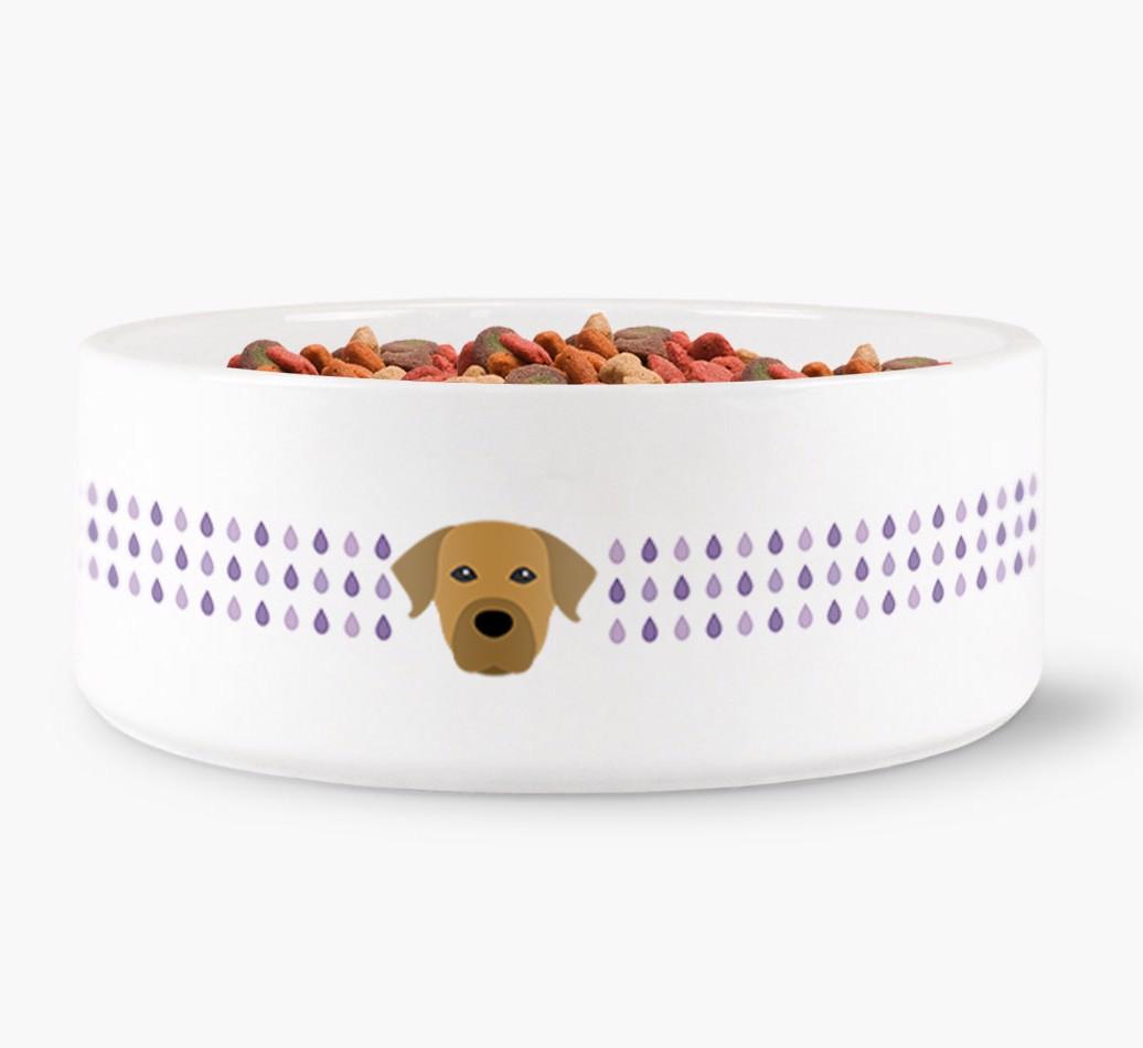 'Droplets' - Personalized Water Bowl for your {breedFullName}