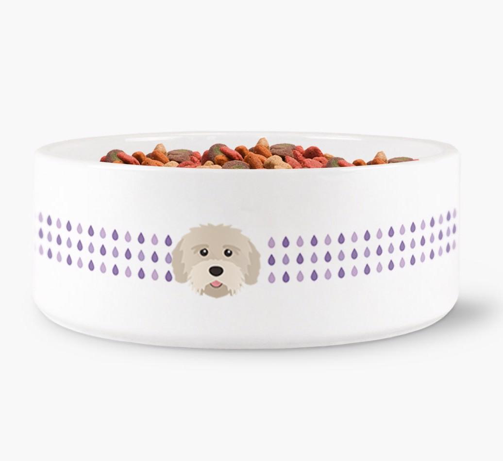 'Droplets' - Personalized Water Bowl for your {breedFullName}