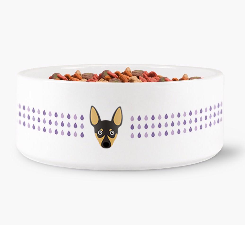'Droplets' - Personalized Water Bowl for your {breedFullName}