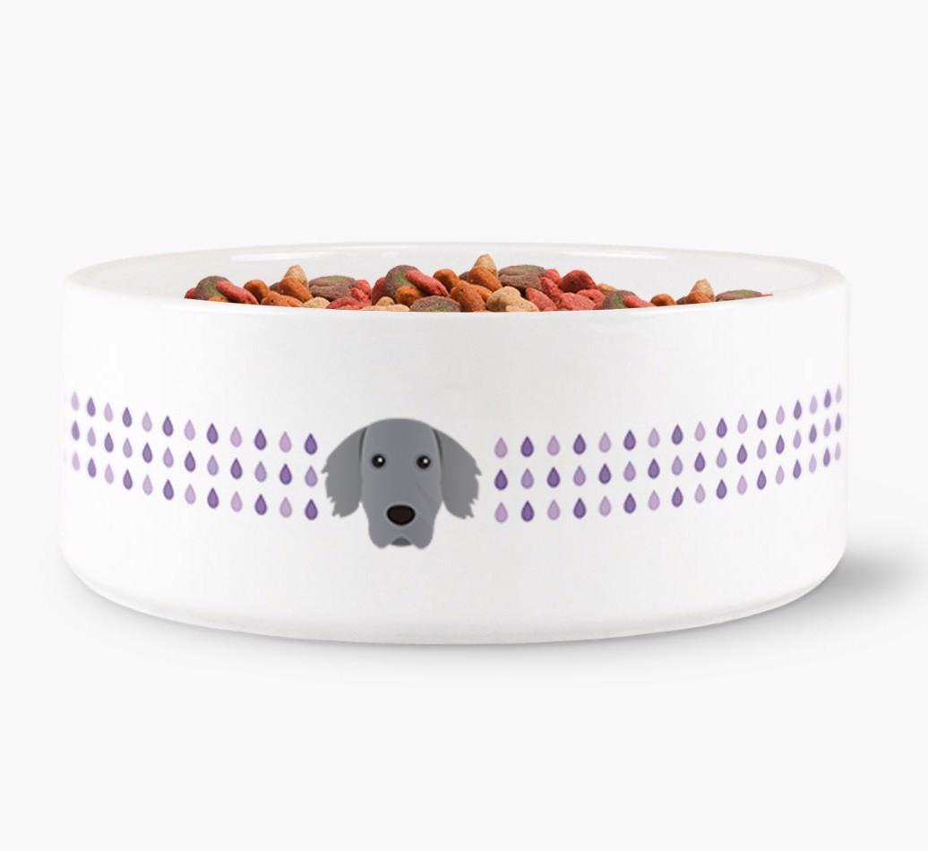 'Droplets' - Personalized Water Bowl for your {breedFullName}