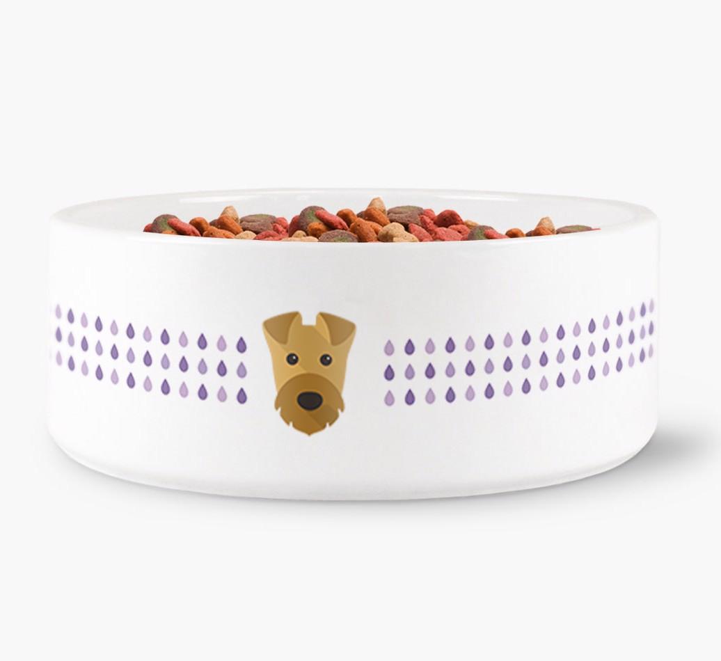 'Droplets' - Personalized Water Bowl for your {breedFullName}