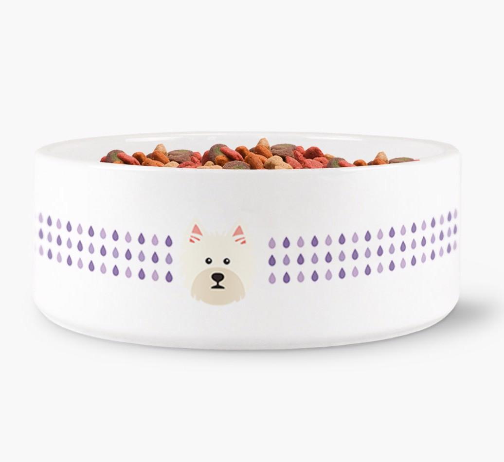 'Droplets' - Personalized Water Bowl for your {breedFullName}