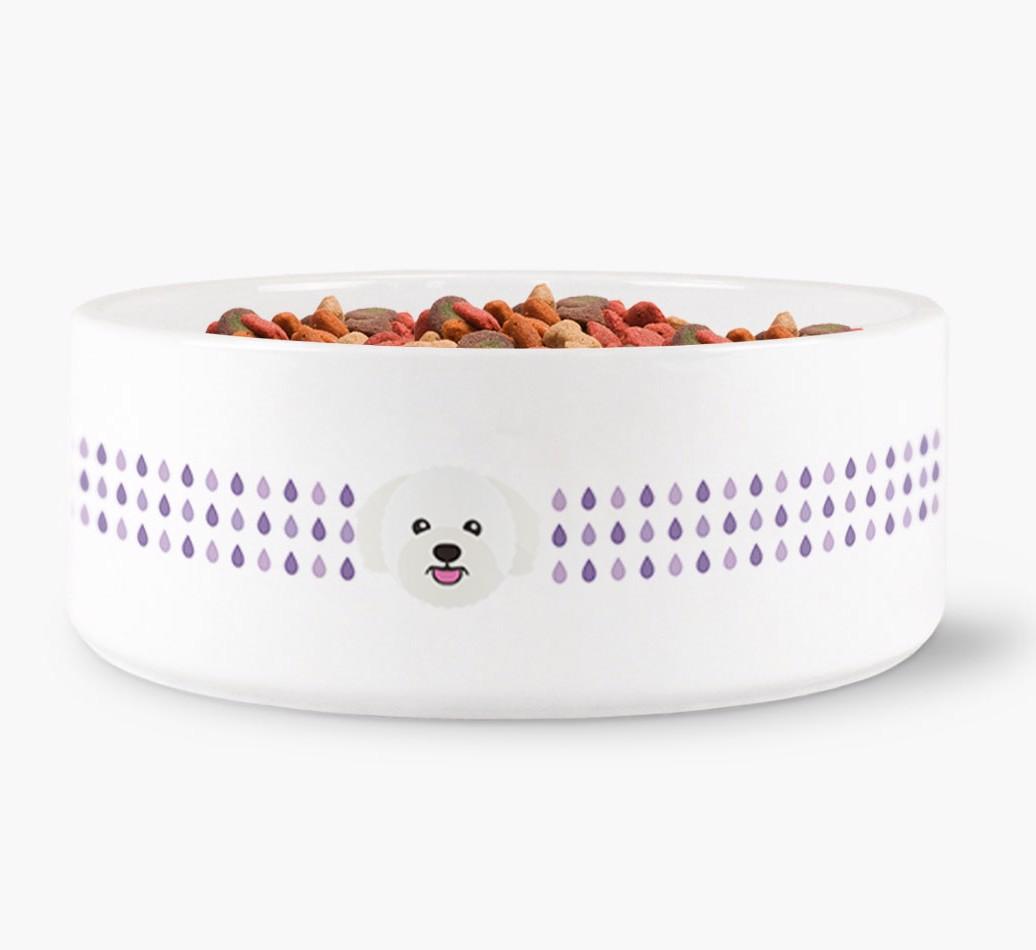 'Droplets' - Personalized Water Bowl for your {breedFullName}