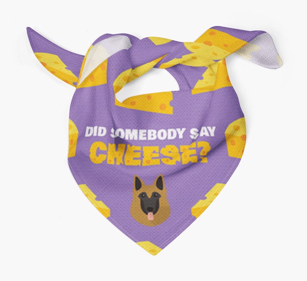 Did Somebody Say Cheese? : Personalised {breedFullName} Bandana