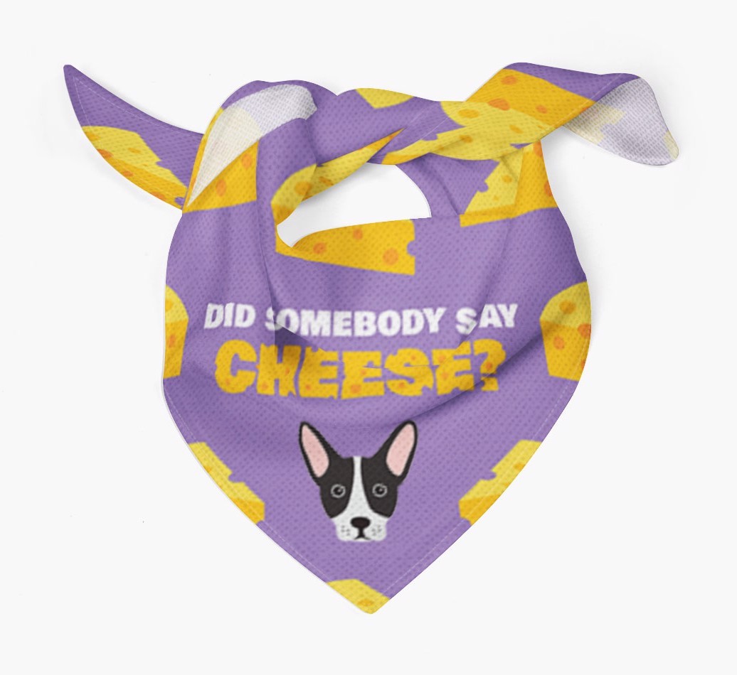Did Somebody Say Cheese? : Personalised {breedFullName} Bandana