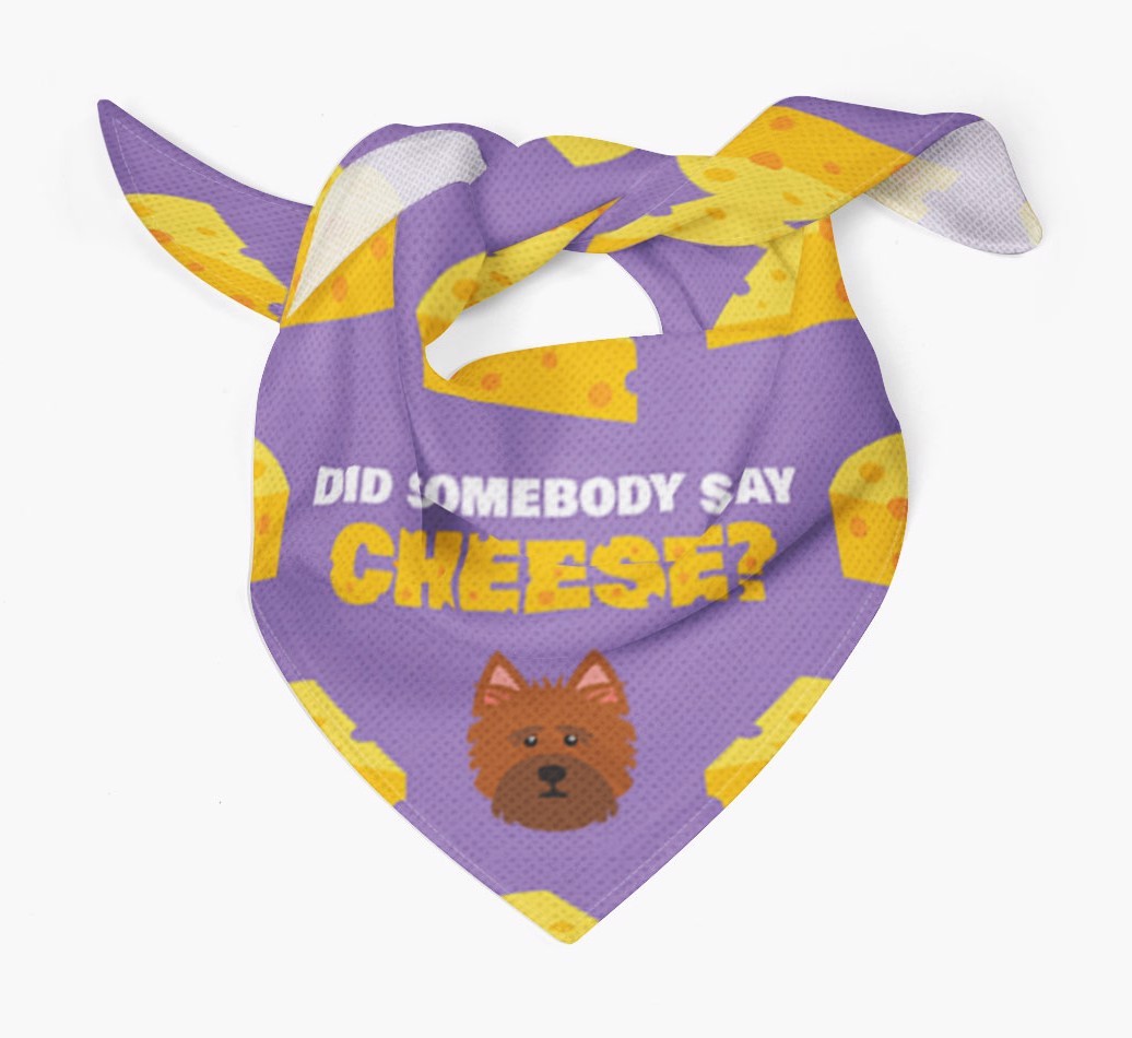 Did Somebody Say Cheese? : Personalised {breedFullName} Bandana