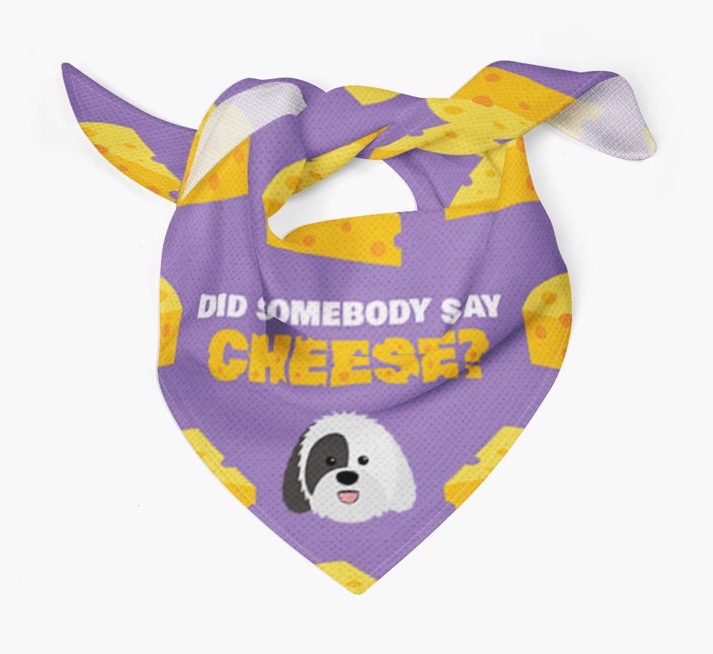 Did Somebody Say Cheese? : Personalised {breedFullName} Bandana