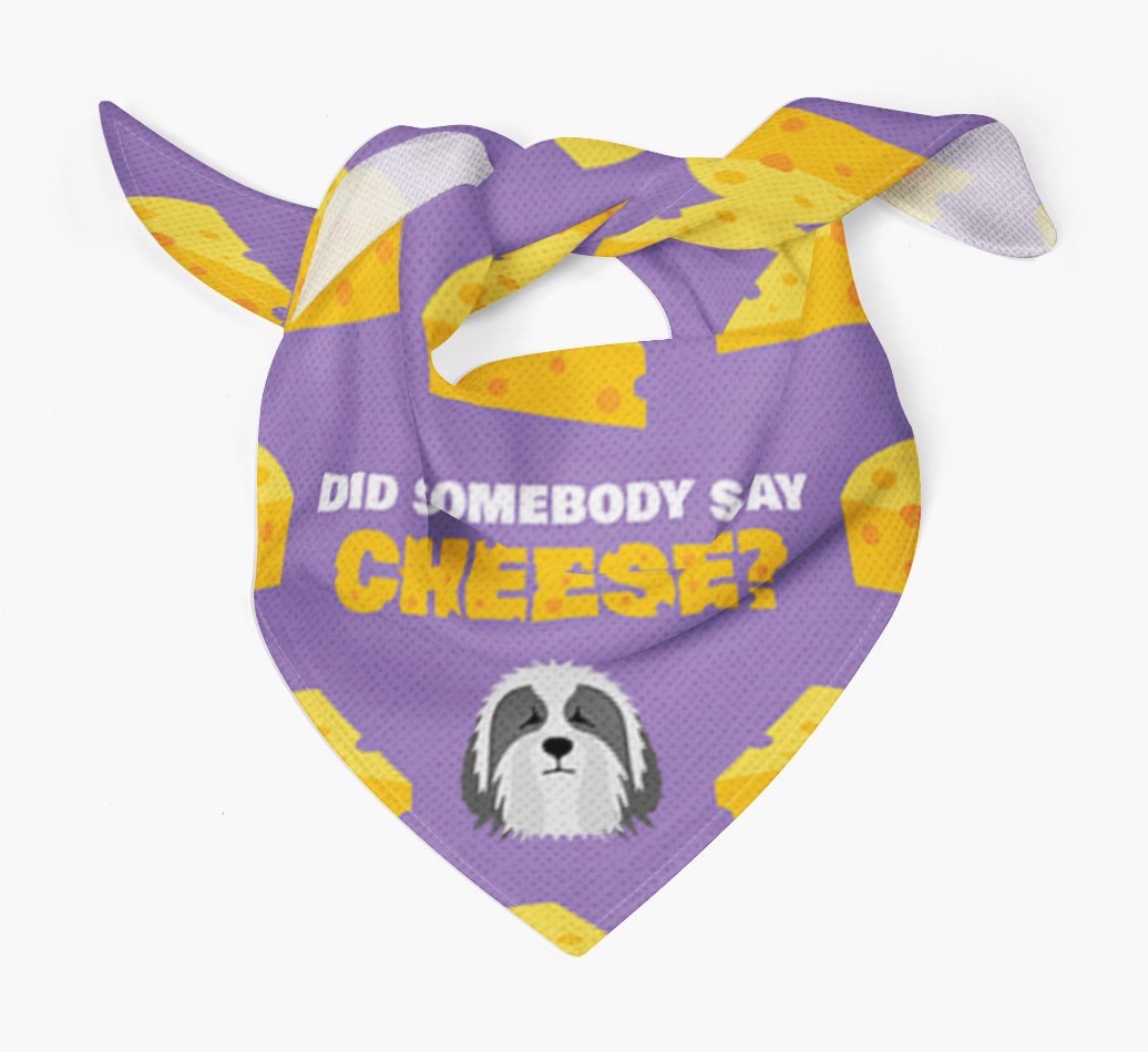 Did Somebody Say Cheese? : Personalized {breedFullName} Bandana