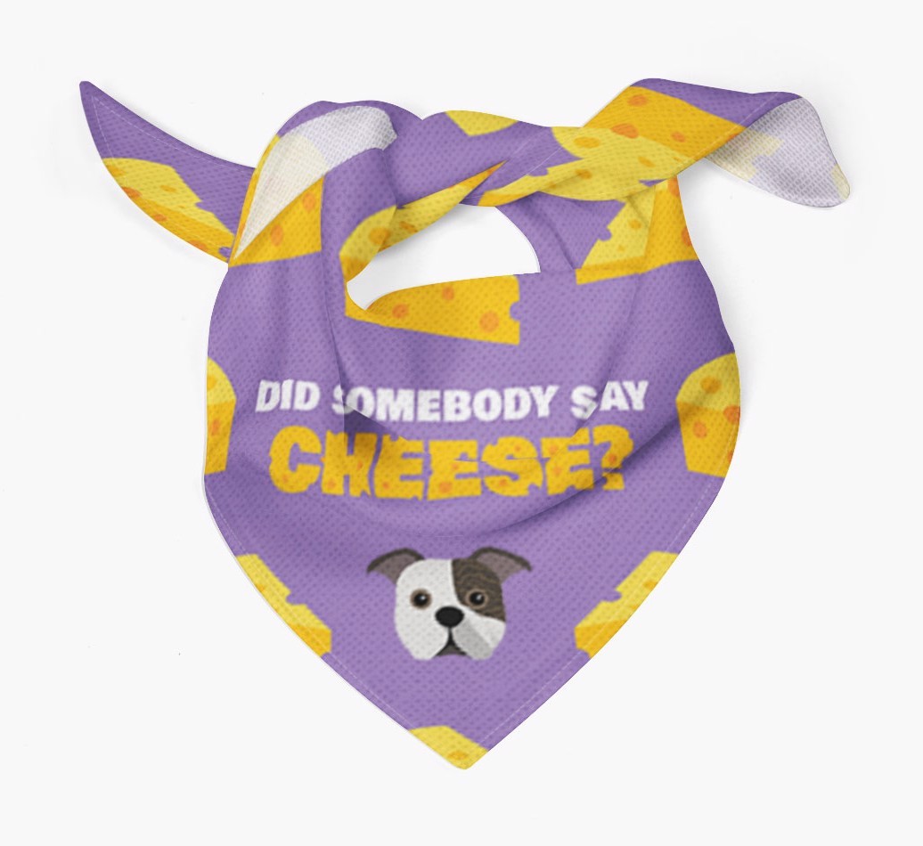 Did Somebody Say Cheese? : Personalized {breedFullName} Bandana