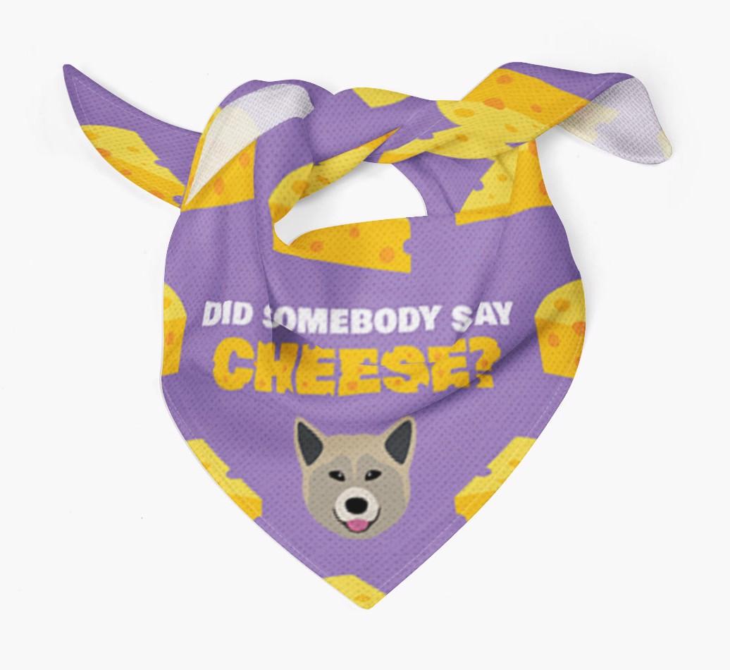 Did Somebody Say Cheese? : Personalized {breedFullName} Bandana