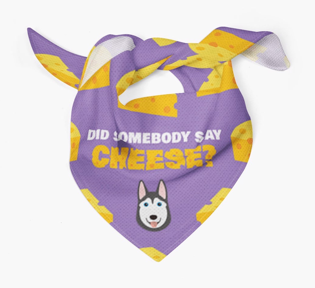 Did Somebody Say Cheese? : Personalized {breedFullName} Bandana