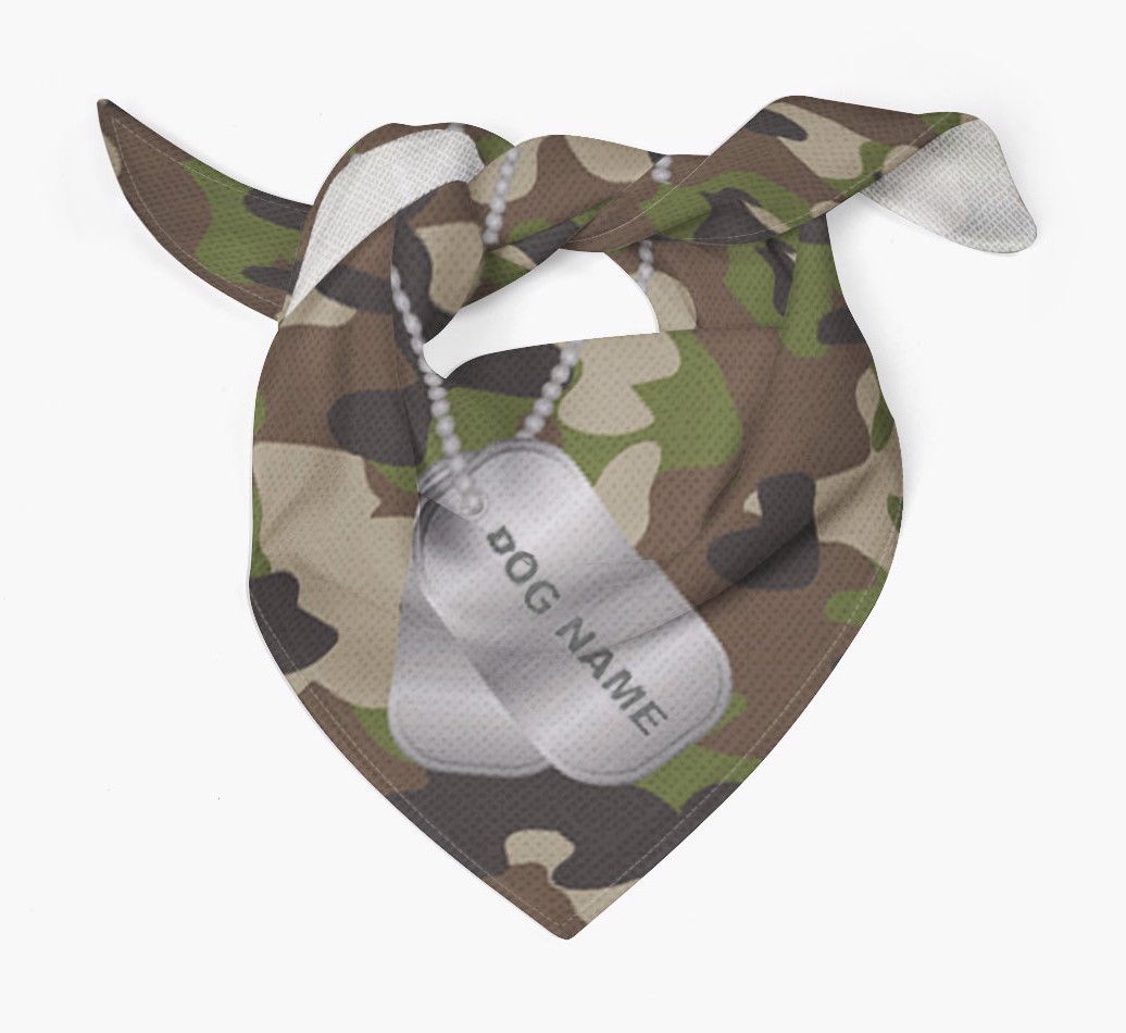 Personalised Camo Pattern Bandana for your {breedFullName}