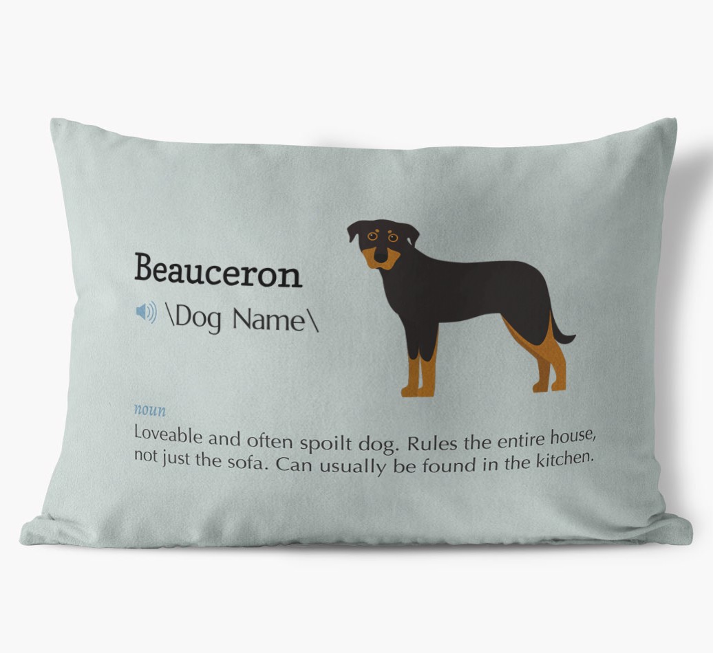 Definition: Personalised {breedFullName} Soft Touch Cushion