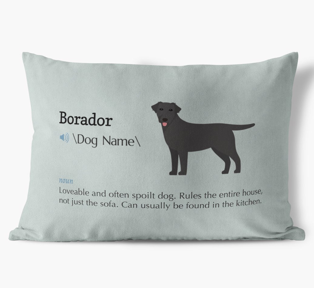 Definition: Personalised {breedFullName} Soft Touch Cushion