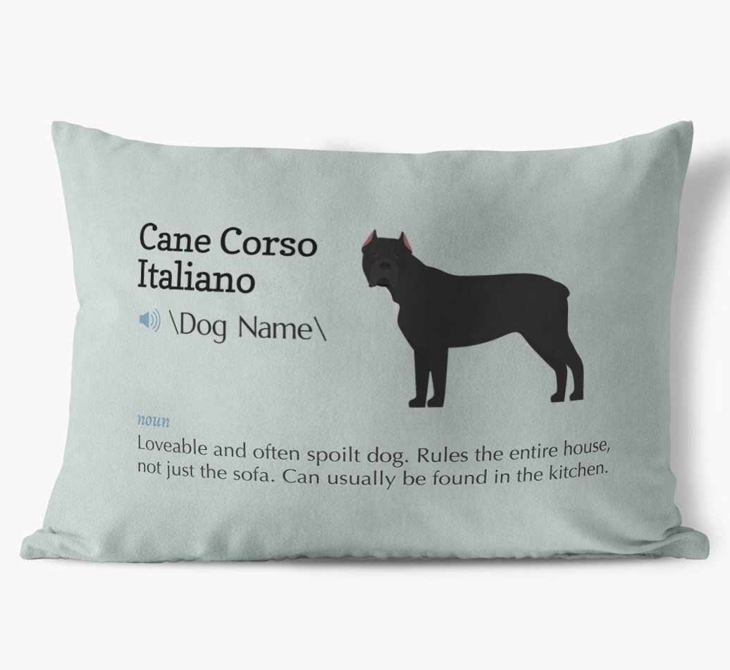 Definition: Personalised {breedFullName} Soft Touch Cushion