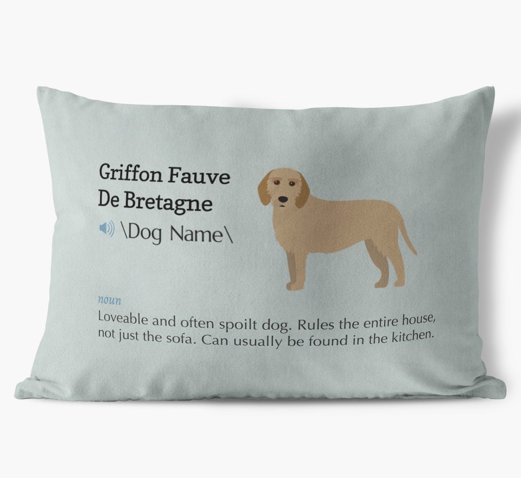Definition: Personalised {breedFullName} Soft Touch Cushion