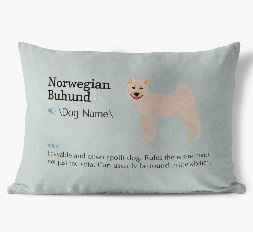 Definition: Personalised {breedFullName} Soft Touch Cushion