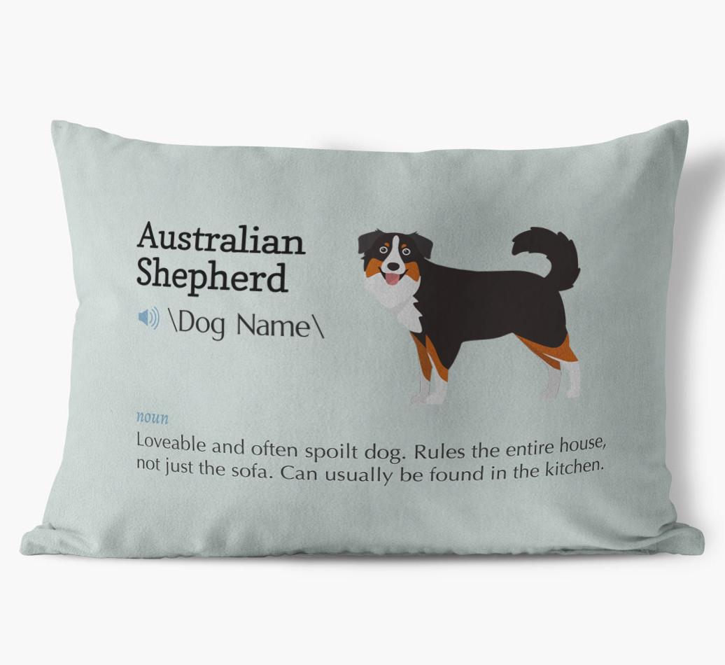 Definition: Personalized {breedFullName} Soft Touch Pillow