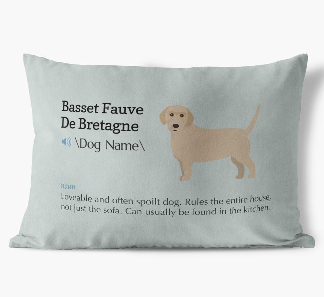 Definition: Personalized {breedFullName} Soft Touch Pillow