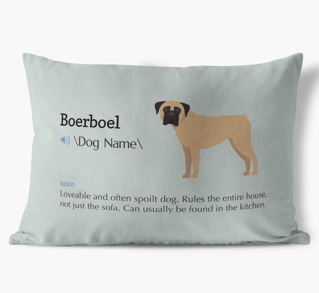 Definition: Personalized {breedFullName} Soft Touch Pillow
