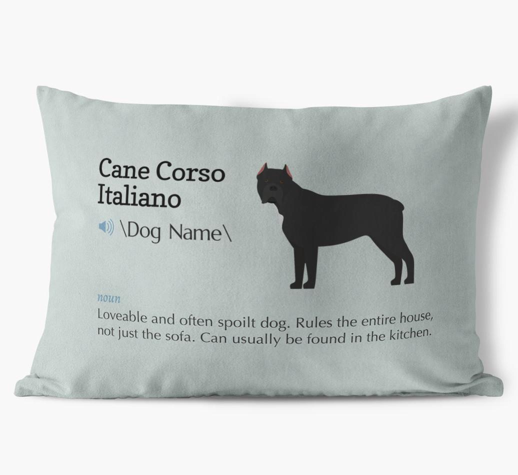 Definition: Personalized {breedFullName} Soft Touch Pillow