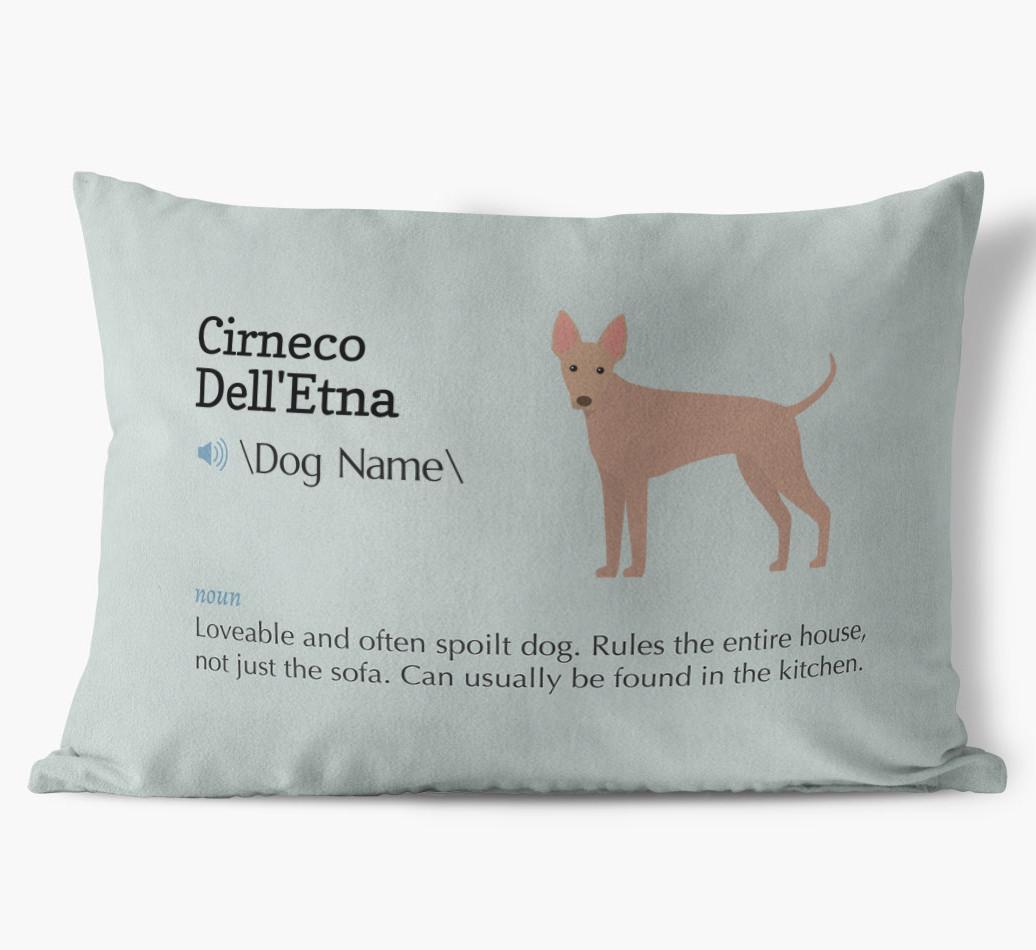 Definition: Personalized {breedFullName} Soft Touch Pillow