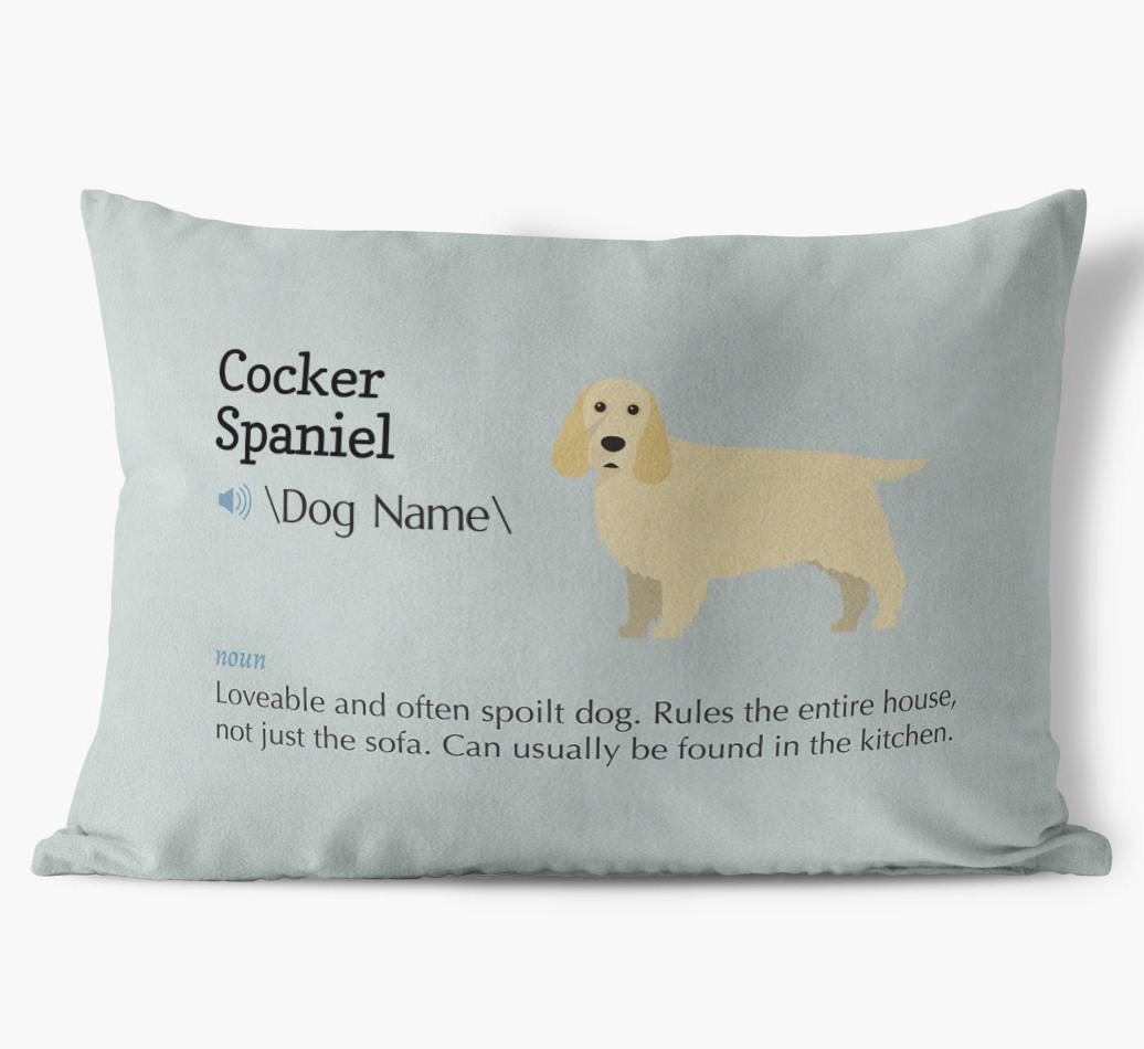 Definition: Personalized {breedFullName} Soft Touch Pillow