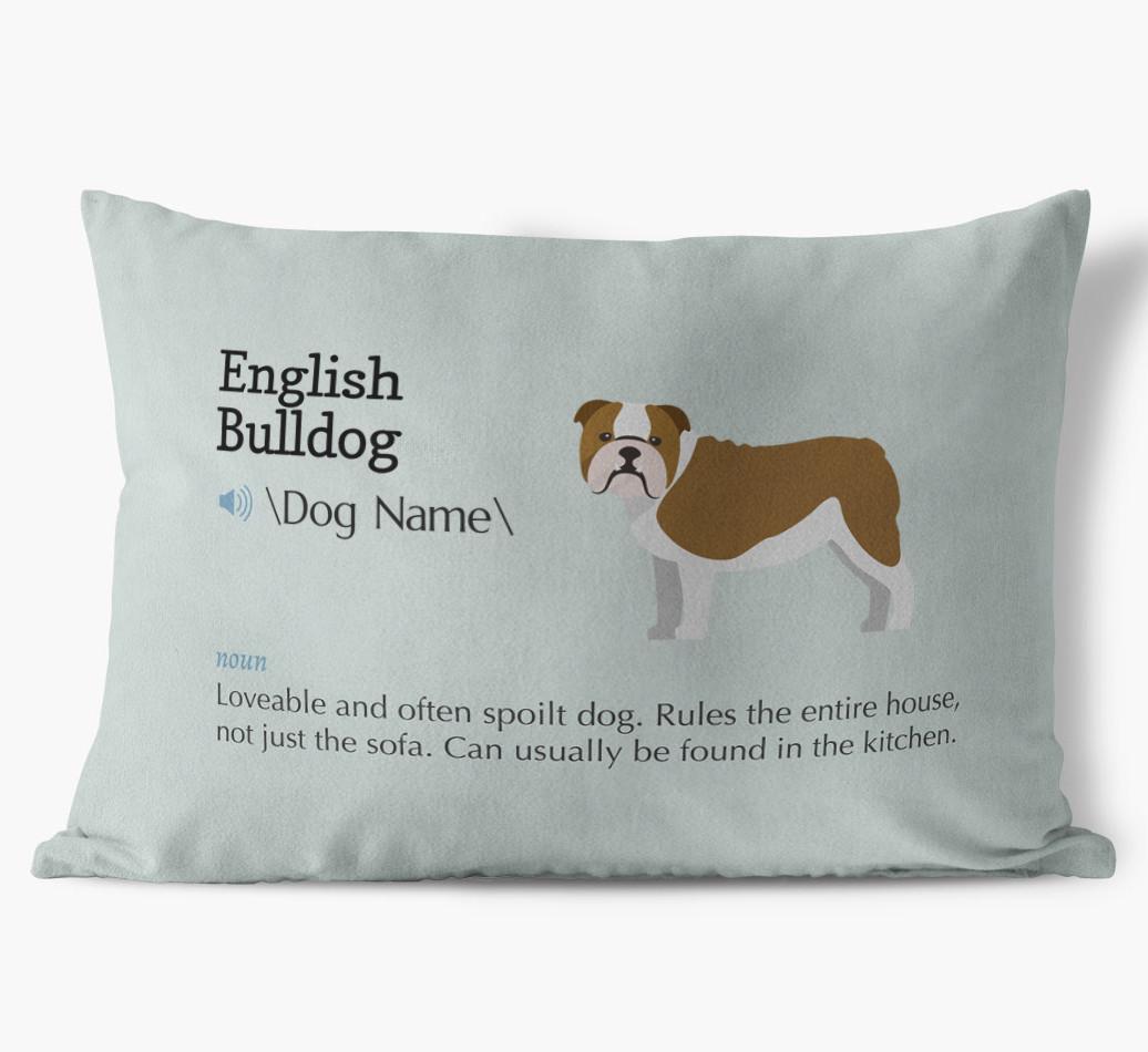 Definition: Personalized {breedFullName} Soft Touch Pillow