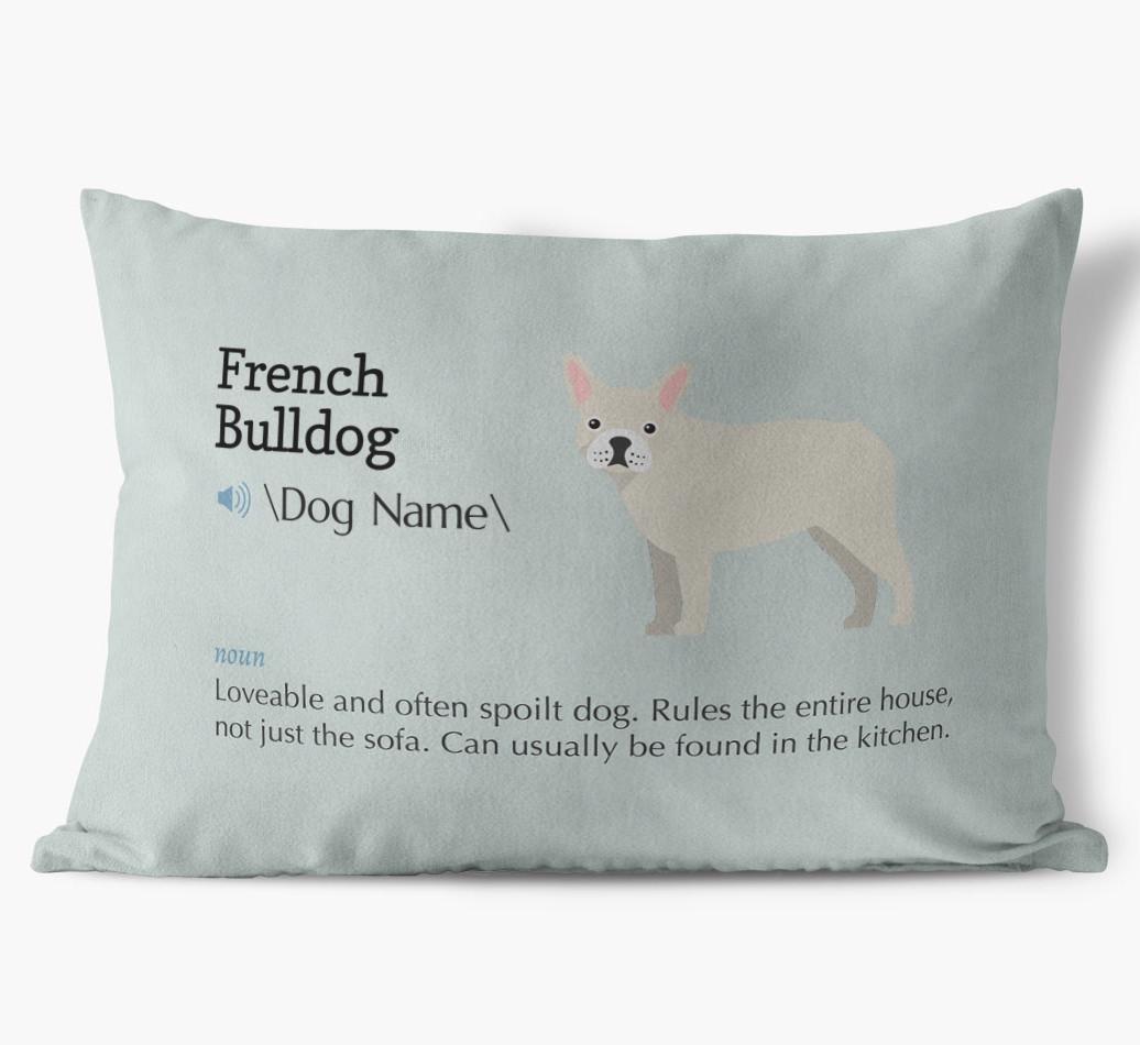 Definition: Personalised {breedFullName} Soft Touch Cushion