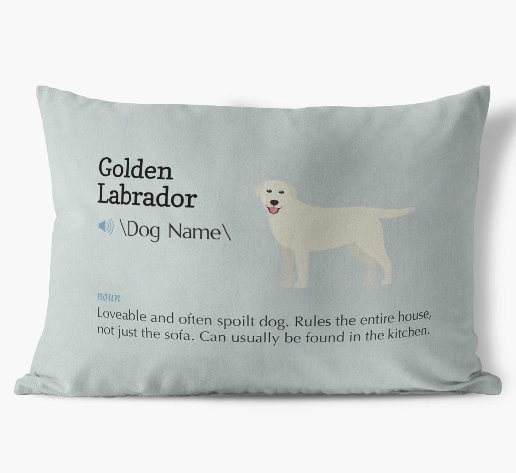 Definition: Personalized {breedFullName} Soft Touch Pillow