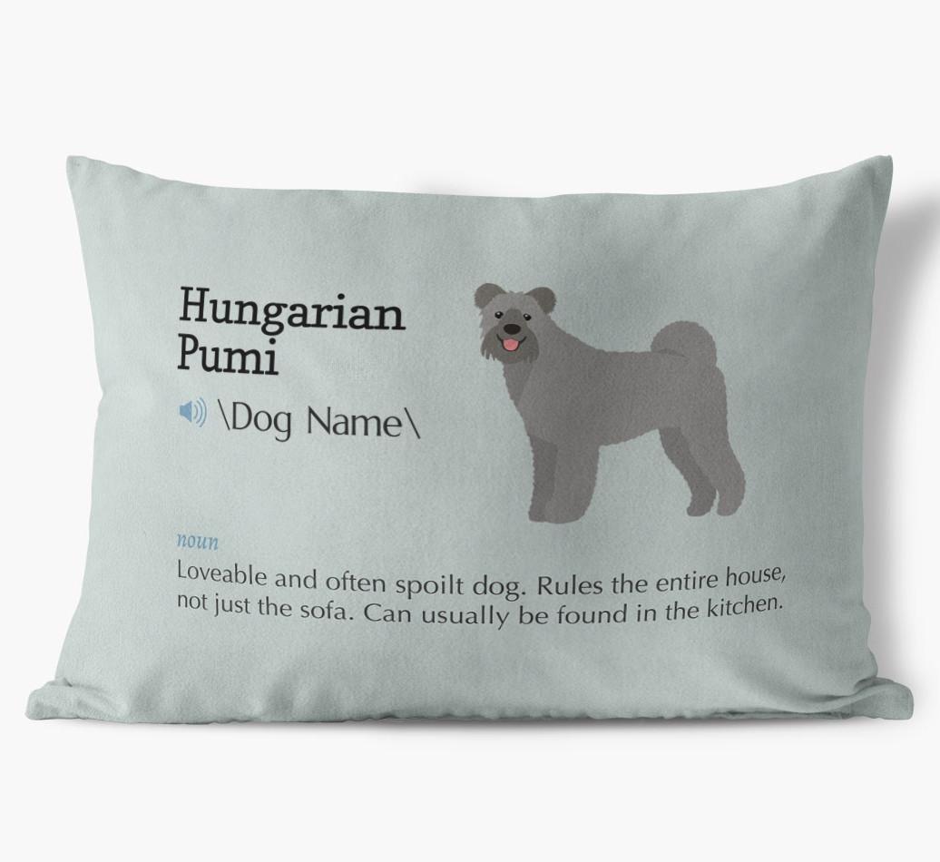 Definition: Personalized {breedFullName} Soft Touch Pillow