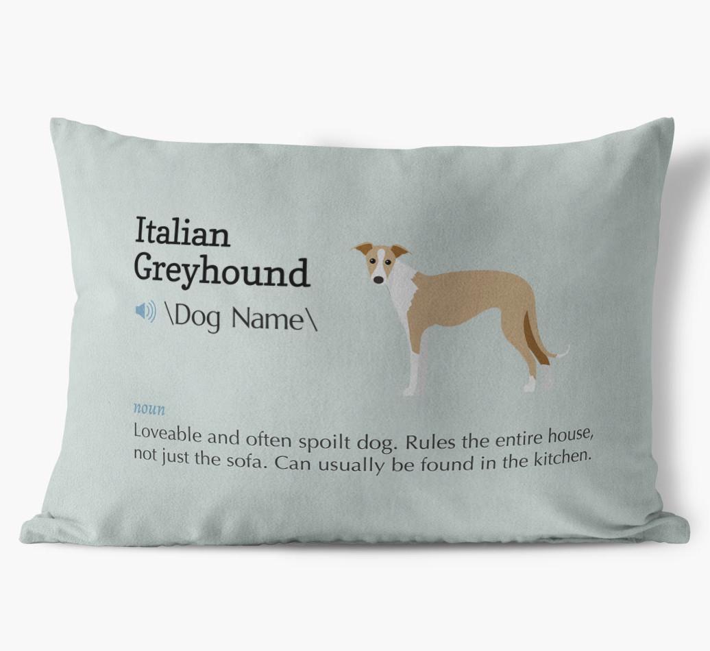 Definition: Personalized {breedFullName} Soft Touch Pillow