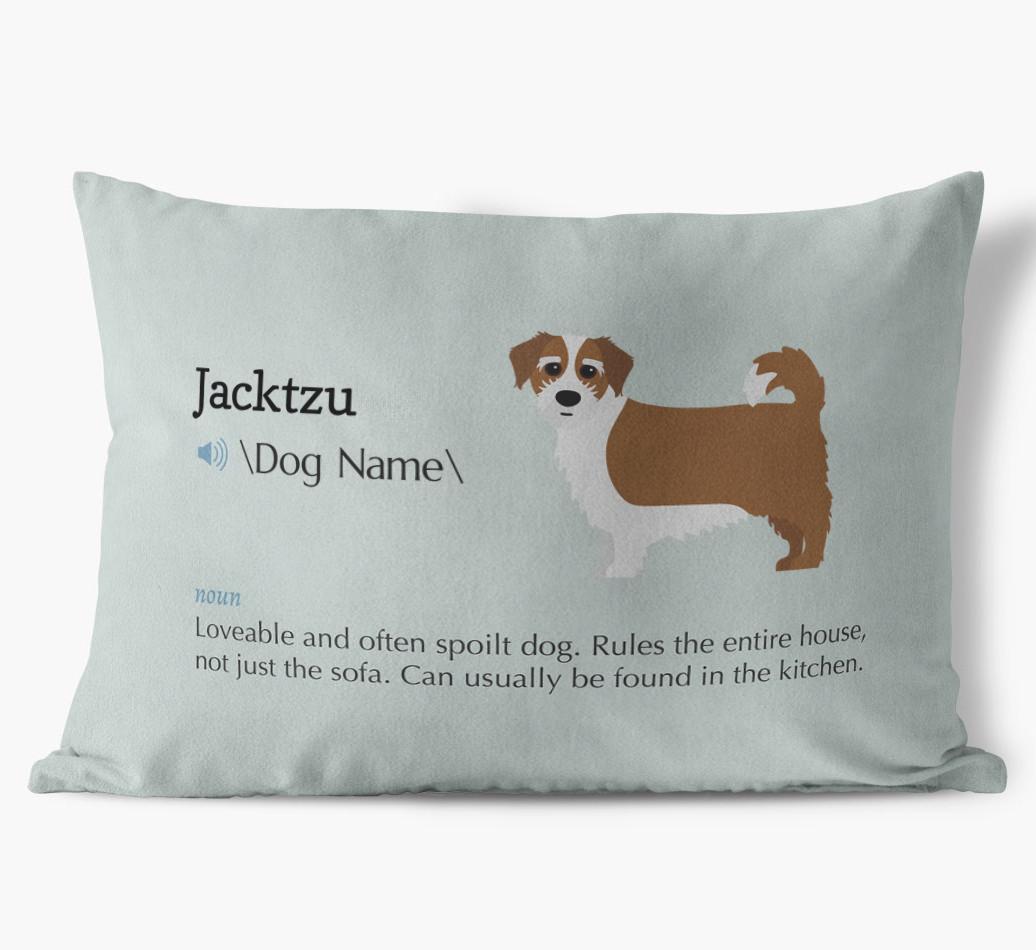 Definition: Personalized {breedFullName} Soft Touch Pillow