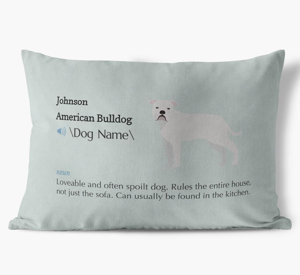 Definition: Personalized {breedFullName} Soft Touch Pillow