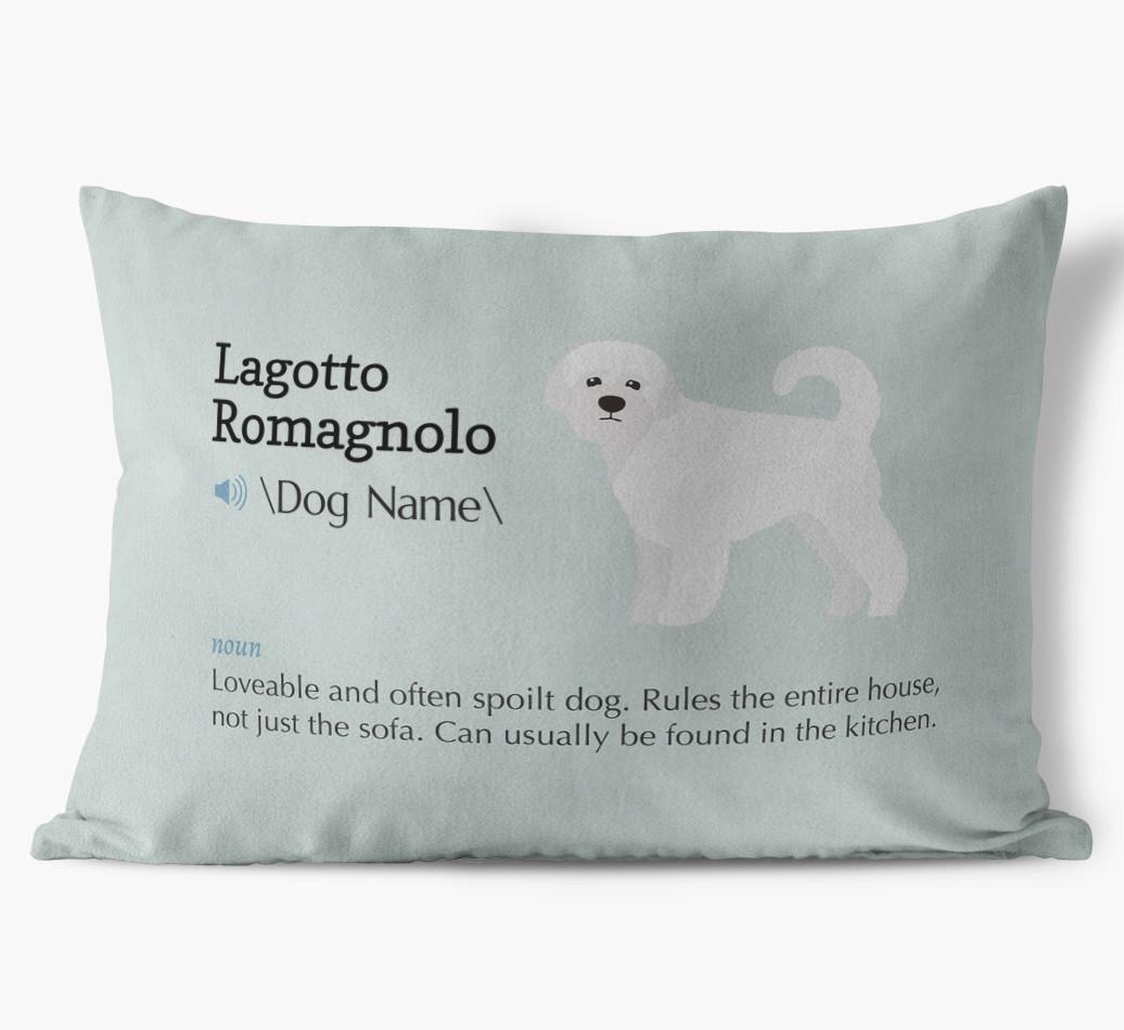 Definition: Personalized {breedFullName} Soft Touch Pillow