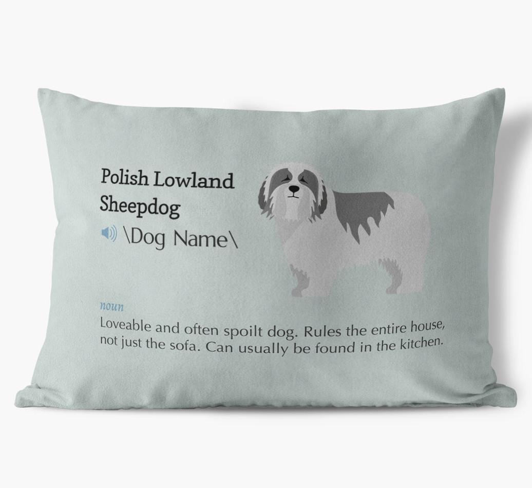 Definition: Personalized {breedFullName} Soft Touch Pillow