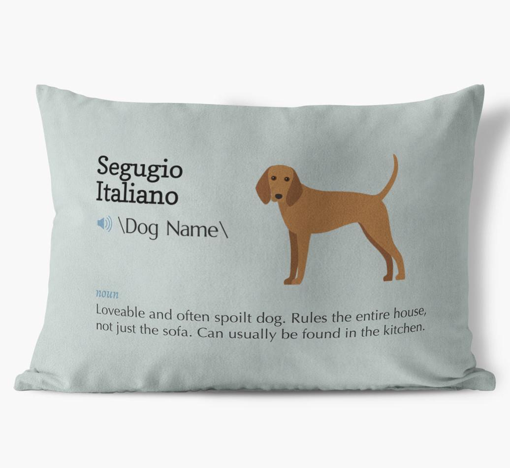 Definition: Personalized {breedFullName} Soft Touch Pillow