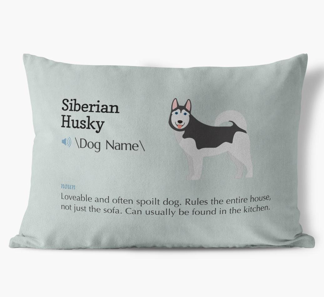 Definition: Personalized {breedFullName} Soft Touch Pillow