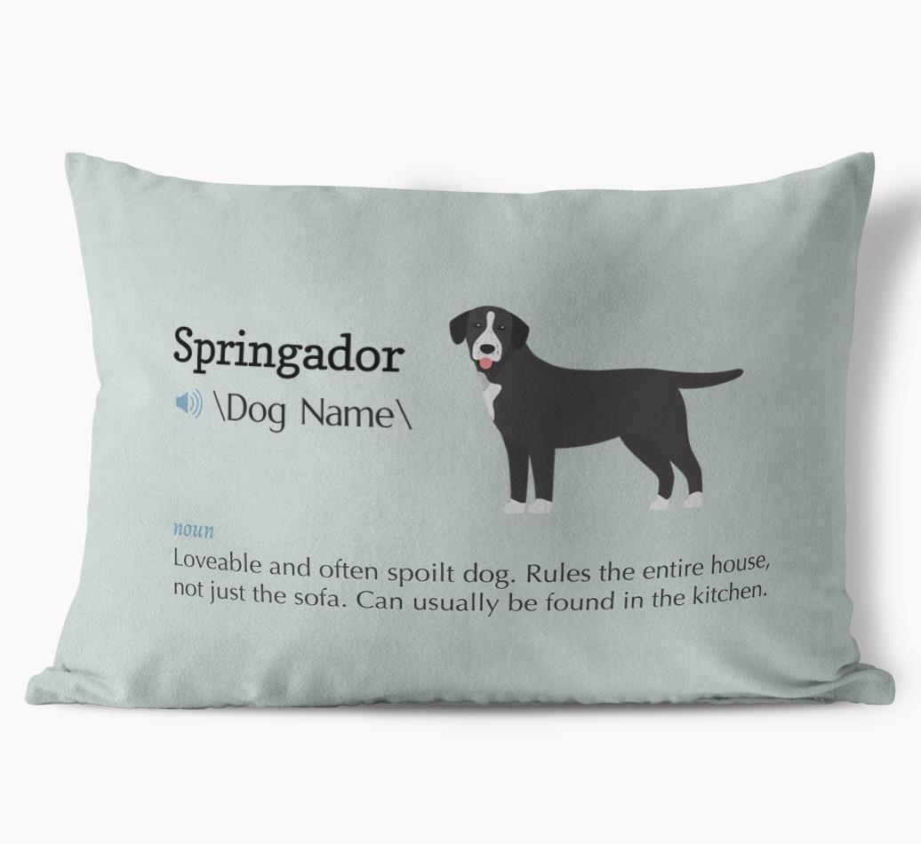 Definition: Personalized {breedFullName} Soft Touch Pillow