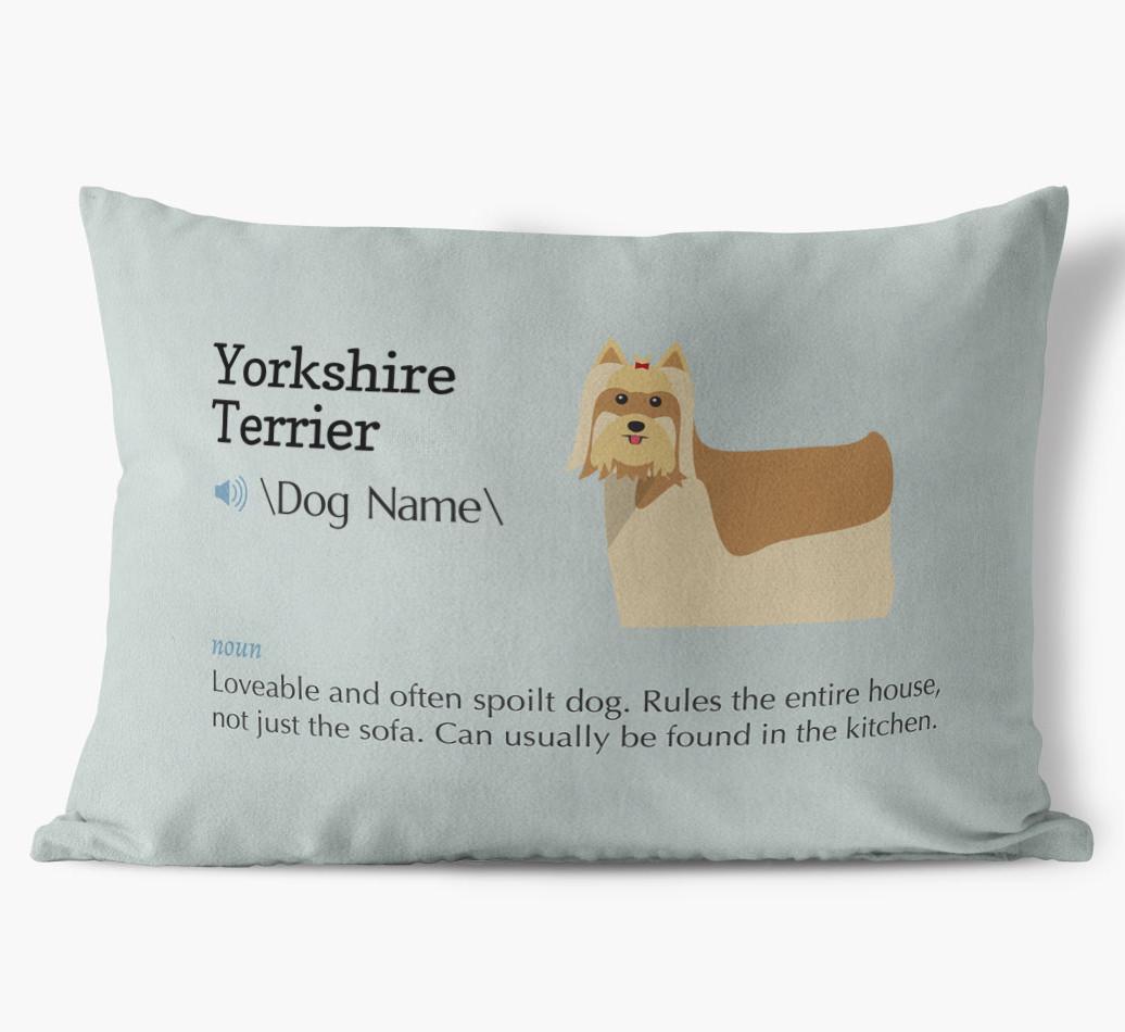 Definition: Personalized {breedFullName} Soft Touch Pillow