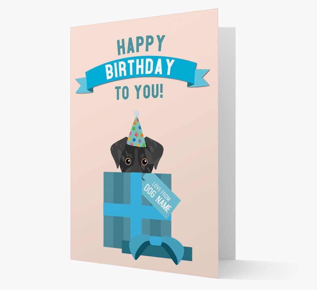 Personalised 'Happy Birthday to you! Love {dogsName}' Card