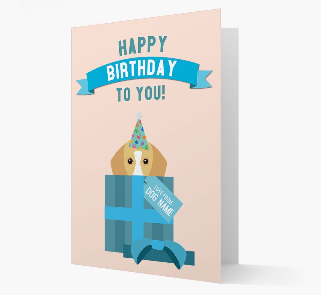 Personalised 'Happy Birthday to you! Love {dogsName}' Card