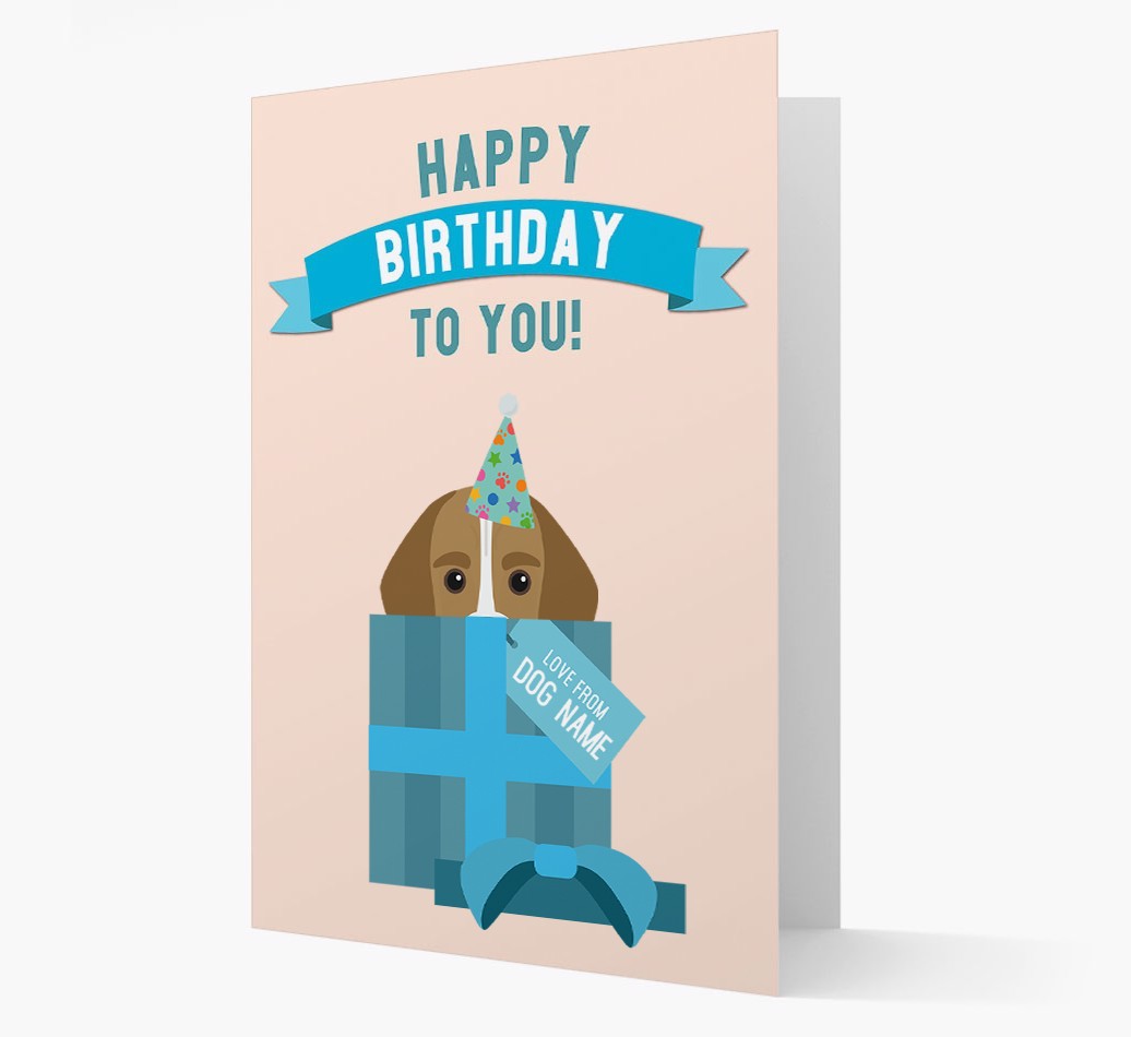 Personalised 'Happy Birthday to you! Love {dogsName}' Card