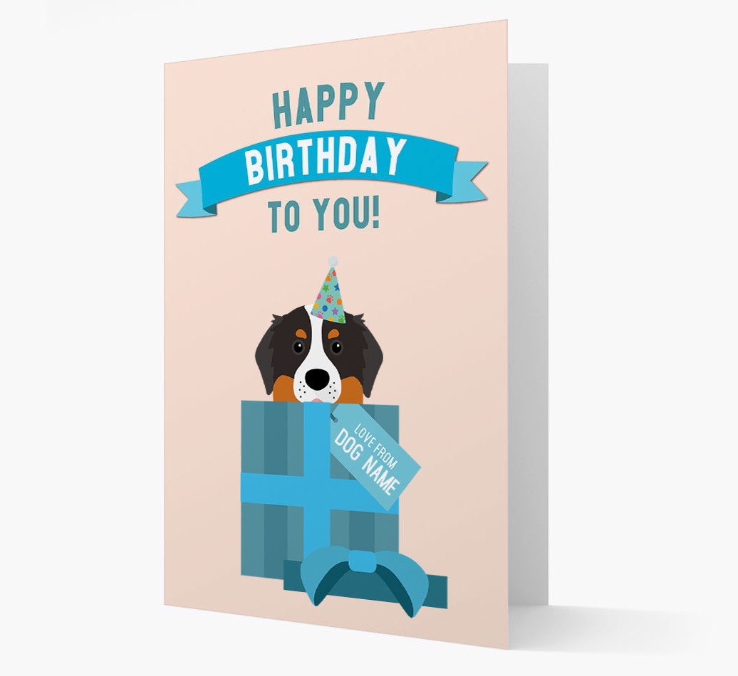 Personalised 'Happy Birthday to you! Love {dogsName}' Card