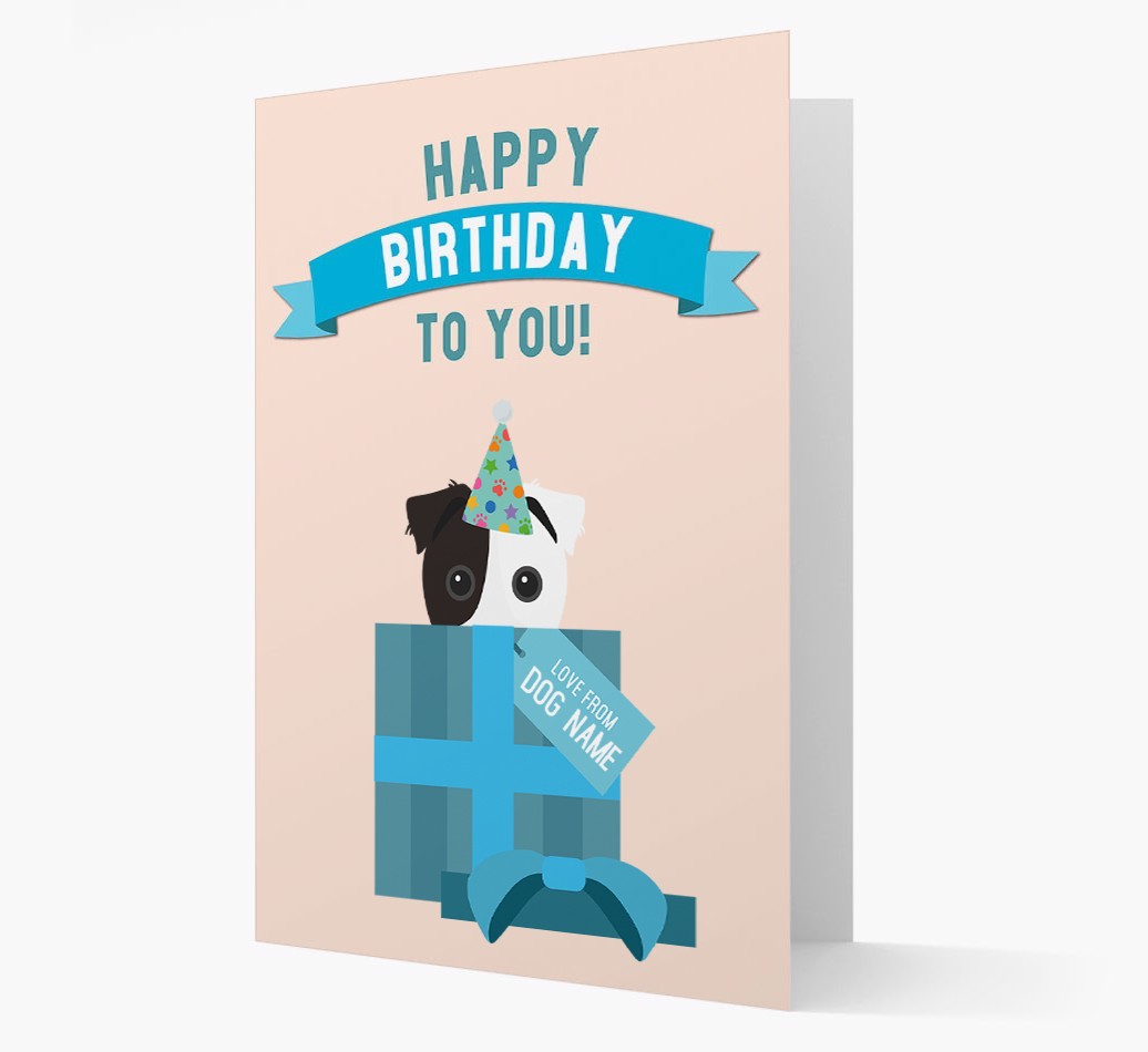 Personalised 'Happy Birthday to you! Love {dogsName}' Card