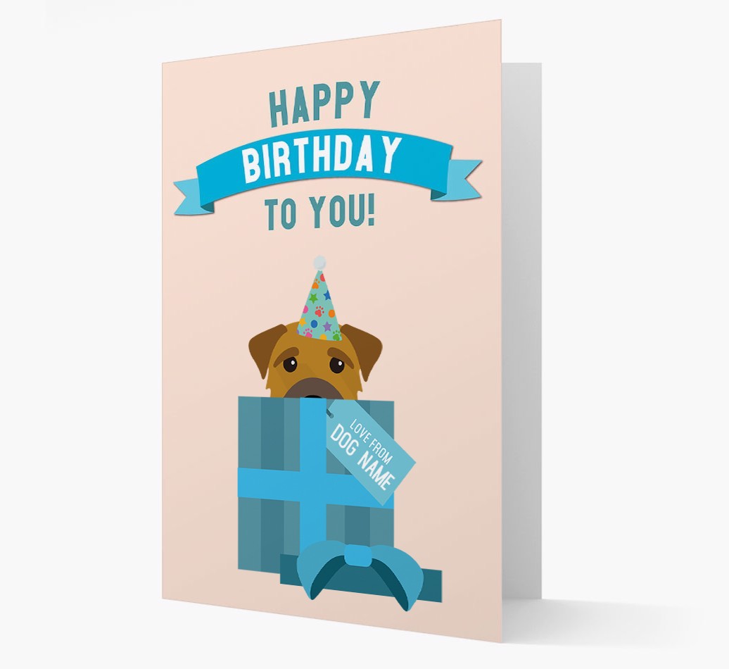Personalised 'Happy Birthday to you! Love {dogsName}' Card