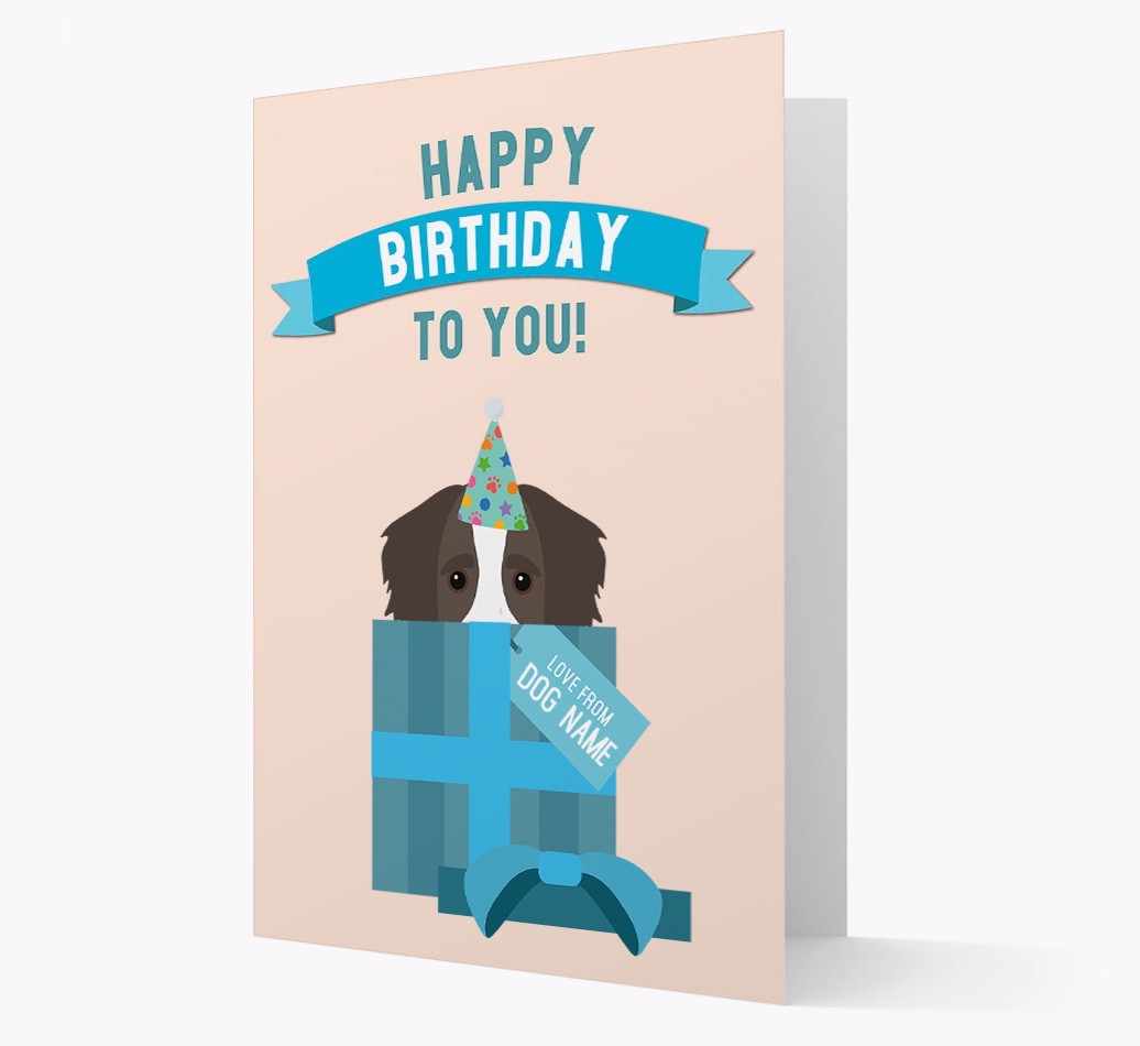 Personalised 'Happy Birthday to you! Love {dogsName}' Card