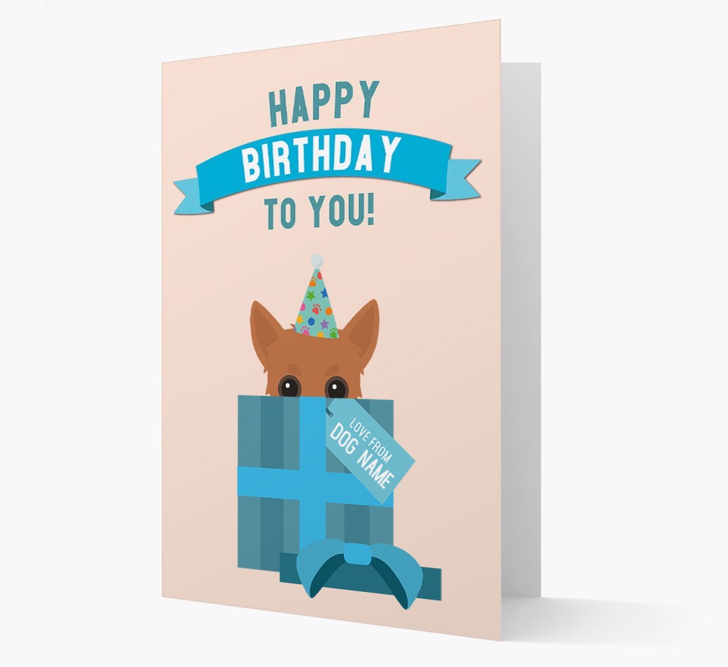Personalised 'Happy Birthday to you! Love {dogsName}' Card