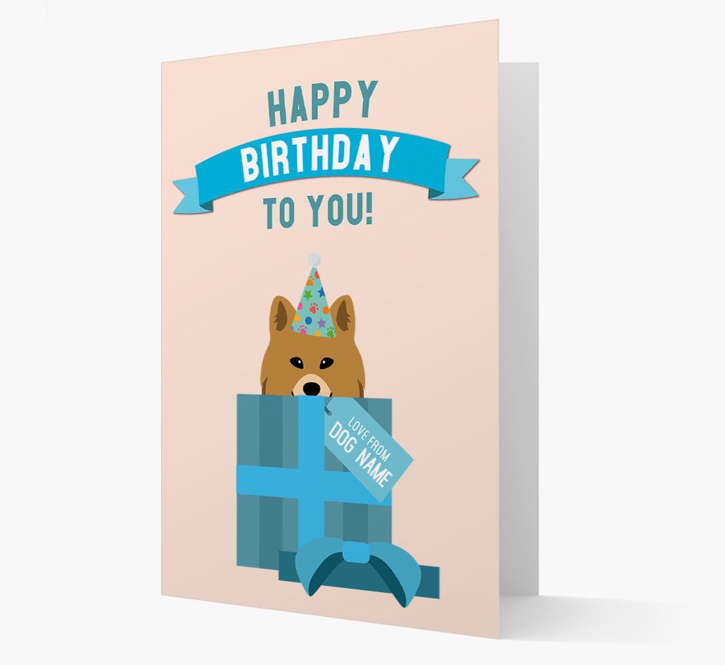 Personalised 'Happy Birthday to you! Love {dogsName}' Card